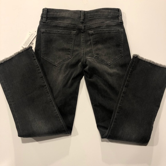 Free People High Rise Distressed Black Jeans 24 - Picture 5 of 6